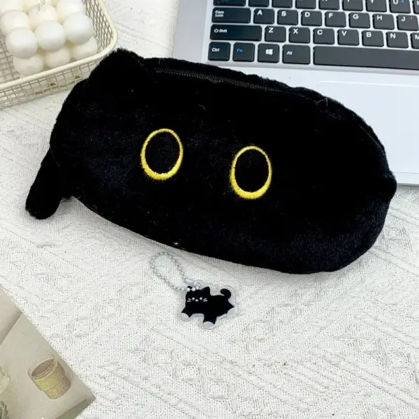 Geschenk für Katzenliebhaber: Federmäppchen Katze, Schwarz – Bild 2