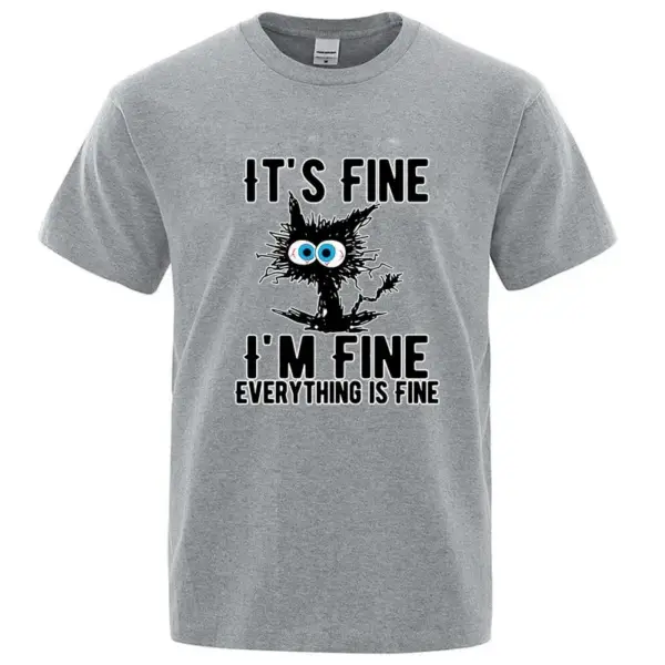 Geschenke für Katzenliebhaber: Herren-T-Shirt, Katzen-Aufdruck