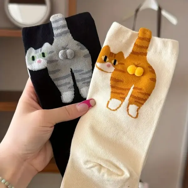 Geschenke für Katzenliebhaber: Socken mit Katzenpopo-Motiv
