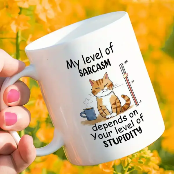 Geschenke für Katzenliebhaber: Keramiktasse mit Katze und Spruch – Bild 3