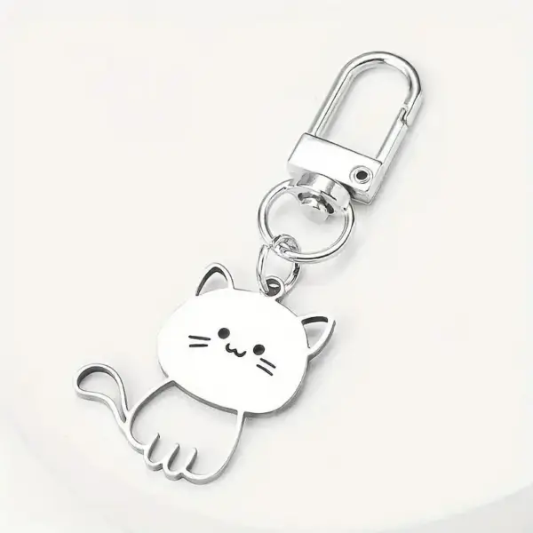 Geschenke für Katzenliebhaber: Schlüsselanhänger Katze, Karabiner – Bild 2