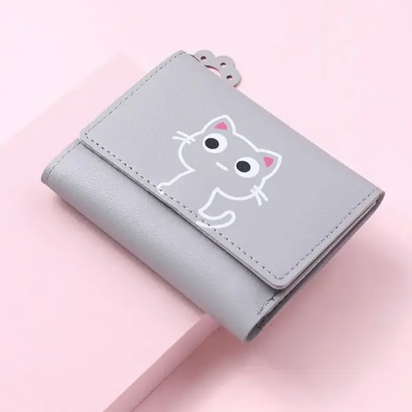 Geschenk für Katzenliebhaber: Damen-Portemonnaie Katze, Schwarz – Bild 3