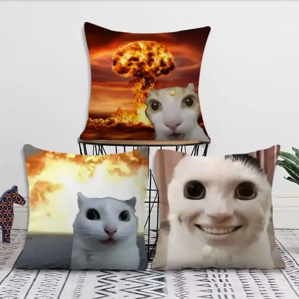 Geschenke für Katzenliebhaber: Kissenbezug mit Katzen-Memes – Bild 2