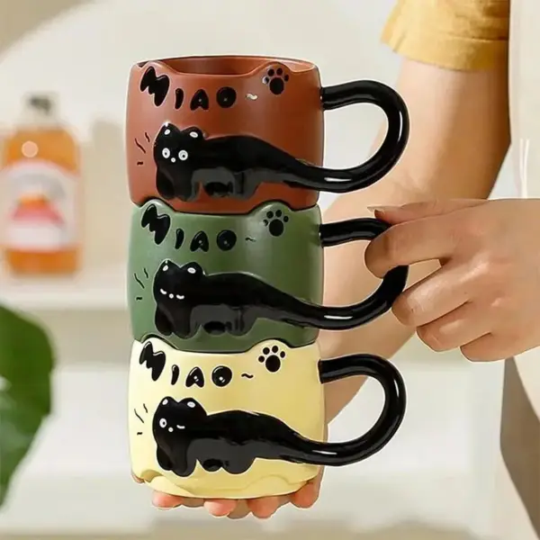 Geschenke für Katzenliebhaber: Stapelbare Tasse mit Katze – Bild 2