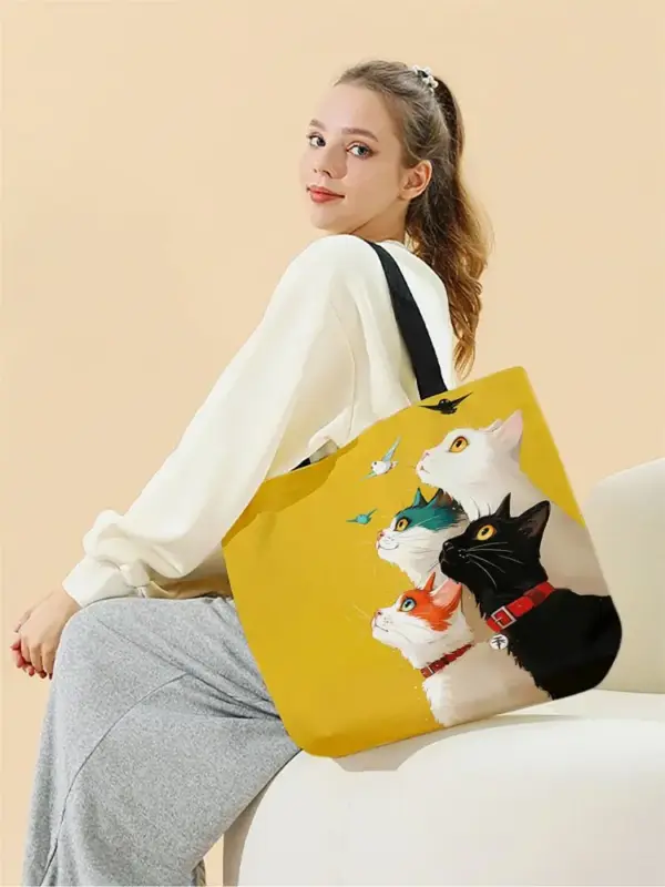 Geschenke für Katzenliebhaber: Tragetasche Katzen und Vögel – Bild 3