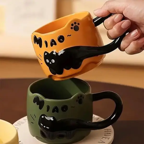 Geschenke für Katzenliebhaber: Stapelbare Tasse mit Katze – Bild 3