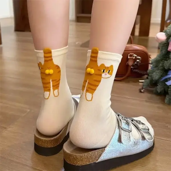 Geschenke für Katzenliebhaber: Socken mit Katzenpopo-Motiv – Bild 2