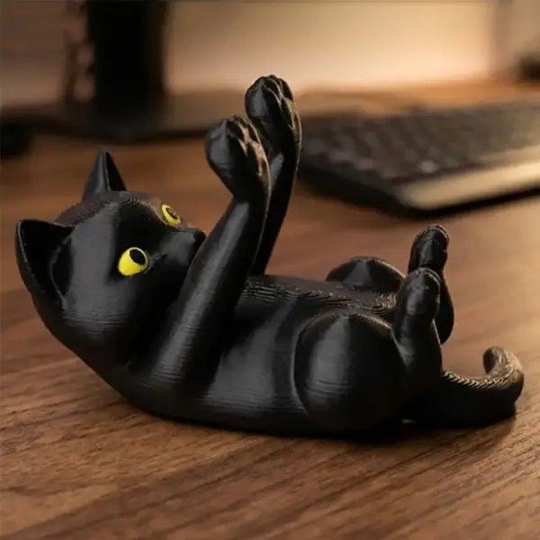 Geschenke für Katzenliebhaber: Handyhalter Katze auf dem Rücken