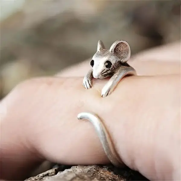 Geschenk für Katzenliebhaber: Katzenring Damen, Silber – Bild 3