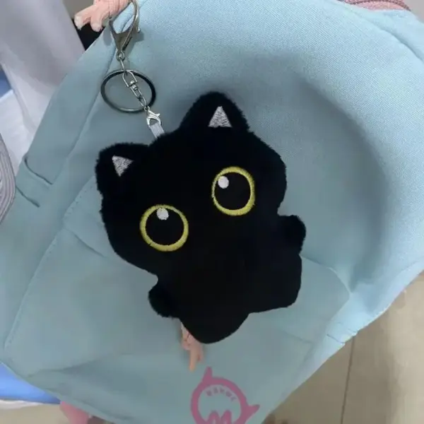 Geschenke für Katzenliebhaber: Plüsch-Katzenanhänger, Stickaugen – Bild 4