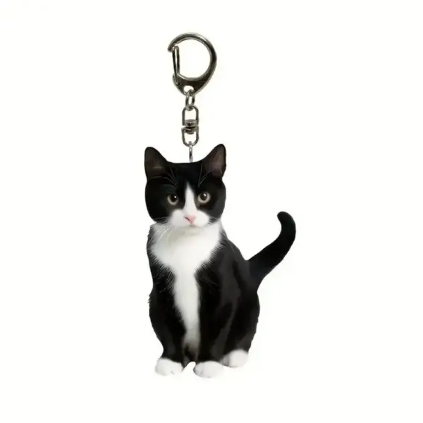 Geschenke für Katzenliebhaber: Schlüsselanhänger Katze, flach