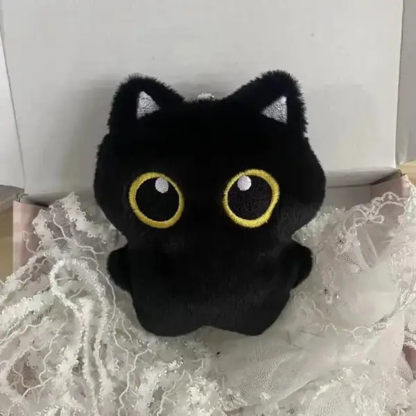 Geschenke für Katzenliebhaber: Plüsch-Katzenanhänger, Stickaugen – Bild 5