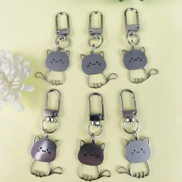 Geschenke für Katzenliebhaber: Schlüsselanhänger Katze, Karabiner – Bild 4