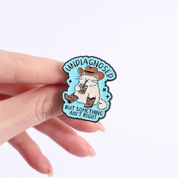 Geschenke für Katzenliebhaber: Pin Katze mit Cowboyhut – Bild 3