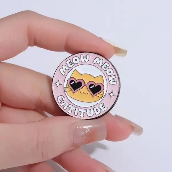 Geschenk für Katzenliebhaber: Katzen-Pin-Set mit Sonnenbrille – Bild 5