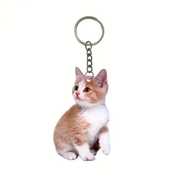 Geschenke für Katzenliebhaber: Schlüsselanhänger Katze, flach – Bild 2
