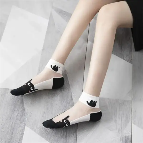 Geschenke für Katzenliebhaber: Socken mit transparentem Einsatz – Bild 2