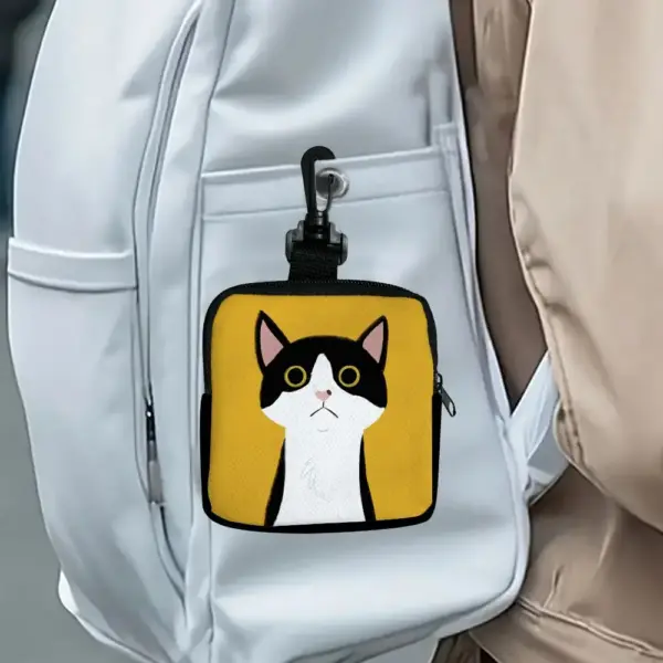 Geschenke für Katzenliebhaber: Münzetui mit Katze und Karabiner – Bild 3