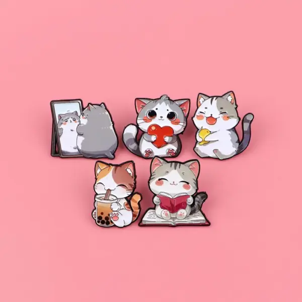 Geschenke für Katzenliebhaber: Katzen-Pins, viele Motive – Bild 4