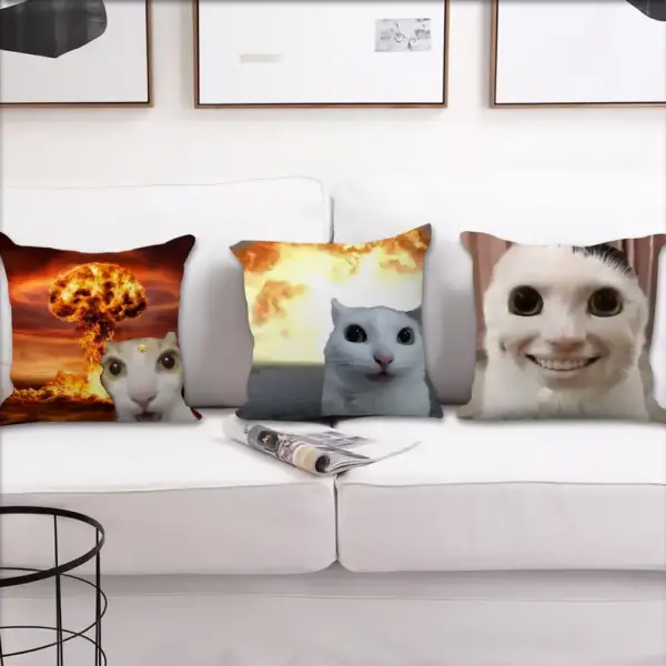 Geschenke für Katzenliebhaber: Kissenbezug mit Katzen-Memes – Bild 4