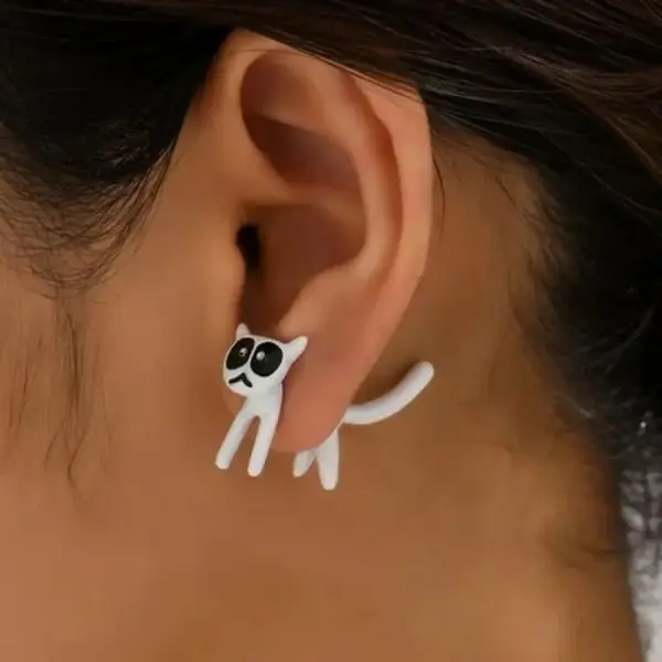 Geschenke für Katzenliebhaber: Ohrstecker mit kleiner Katze – Bild 5