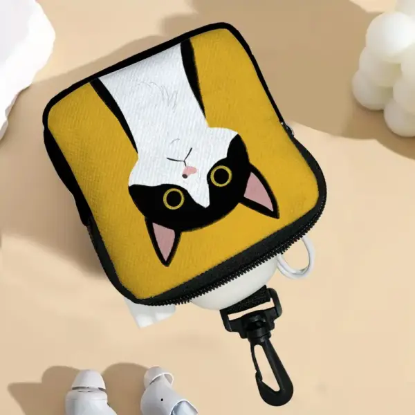 Geschenke für Katzenliebhaber: Münzetui mit Katze und Karabiner – Bild 4