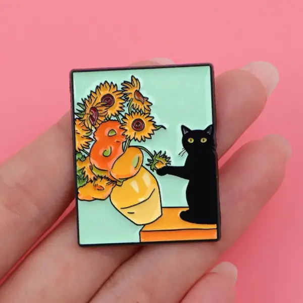 Geschenke für Katzenliebhaber: Katzen-Pin-Set Gemäldemotive – Bild 5