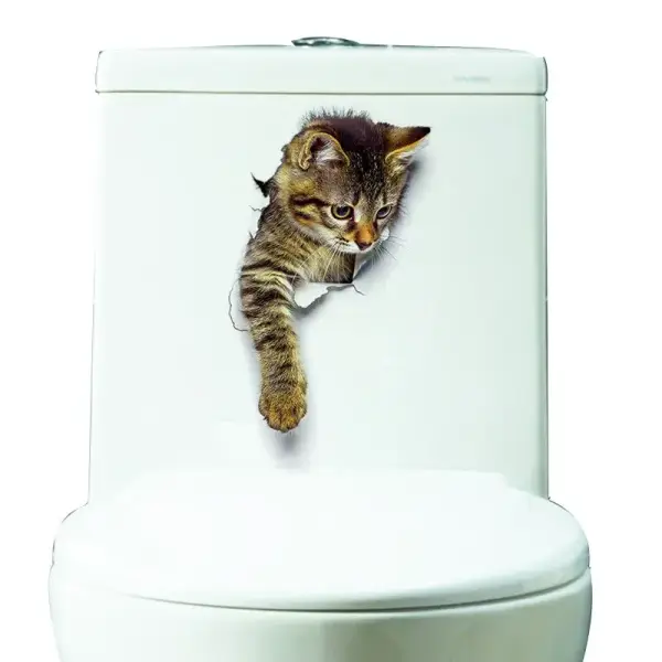 Geschenke für Katzenliebhaber: 3D-Wandsticker mit Katzen im Loch – Bild 4