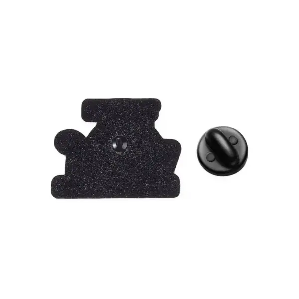 Geschenk für Katzenliebhaber: Pin Katze mit Laptop, Orange – Bild 5