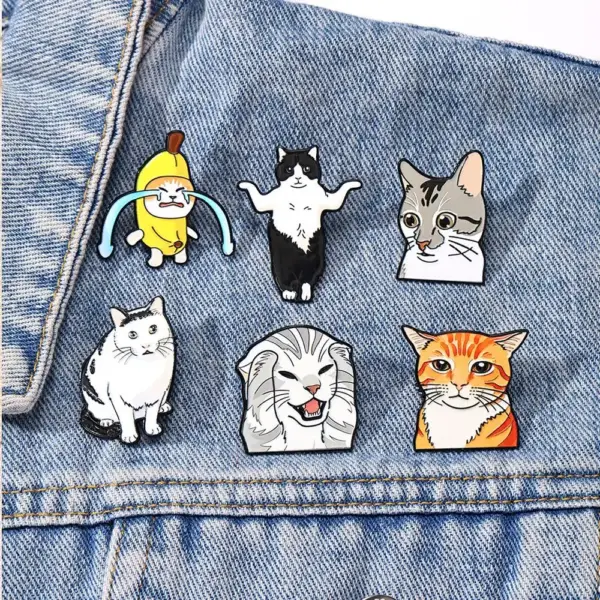 Geschenke für Katzenliebhaber: Anstecker-Set Katzen-Memes – Bild 5