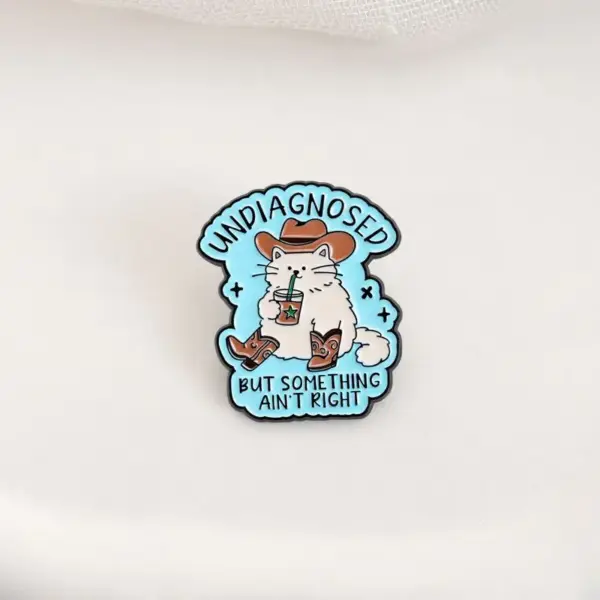Geschenke für Katzenliebhaber: Pin Katze mit Cowboyhut – Bild 5
