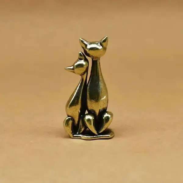 Geschenke für Katzenliebhaber: Katzenpaar-Figur aus Kunstharz – Bild 3