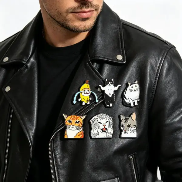 Geschenke für Katzenliebhaber: Anstecker-Set Katzen-Memes – Bild 6