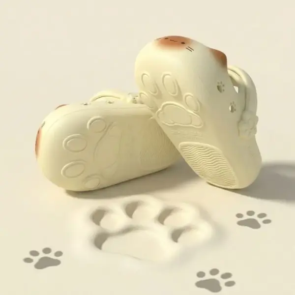 Geschenk für Katzenliebhaber: Katzen-Clogs mit Pfotensohle – Bild 2
