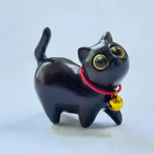 Geschenke für Katzenliebhaber: Holzkatze mit großen Augen – Bild 7