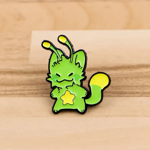 Geschenk für Katzenliebhaber: 3 Alien-Katzen-Pins, Grün – Bild 7