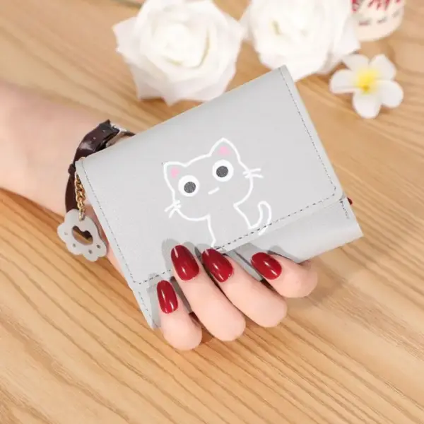 Geschenk für Katzenliebhaber: Damen-Portemonnaie Katze, Schwarz – Bild 11