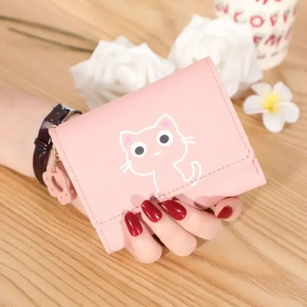 Geschenk für Katzenliebhaber: Damen-Portemonnaie Katze, Schwarz – Bild 9