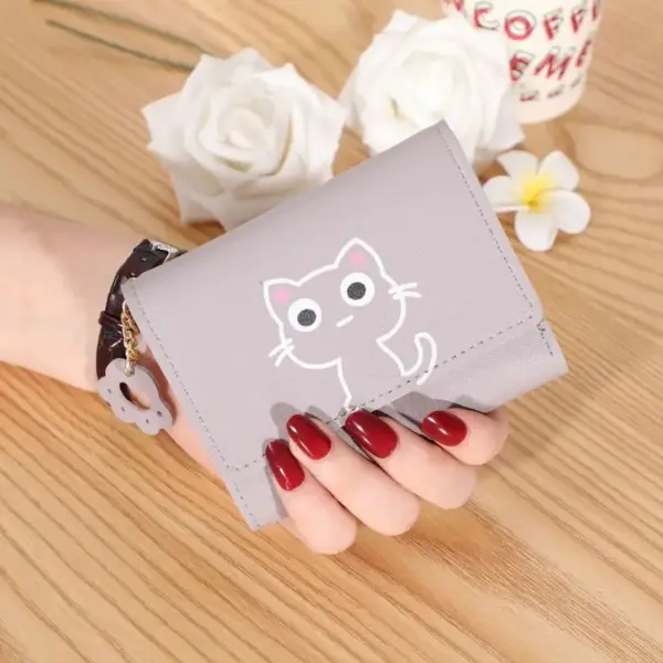 Geschenk für Katzenliebhaber: Damen-Portemonnaie Katze, Schwarz – Bild 8