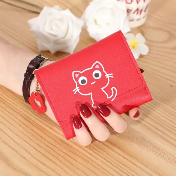 Geschenk für Katzenliebhaber: Damen-Portemonnaie Katze, Schwarz – Bild 12