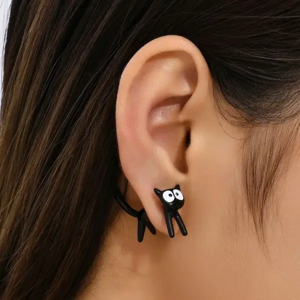 Geschenke für Katzenliebhaber: Ohrstecker mit kleiner Katze – Bild 7