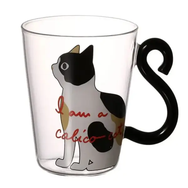 Geschenk für Katzenliebhaber: Glastasse mit Schwanzhenkel – Bild 7