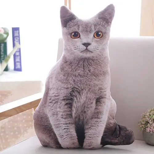 Geschenke für Katzenliebhaber: Kissen in Katzenform, sitzend – Bild 8
