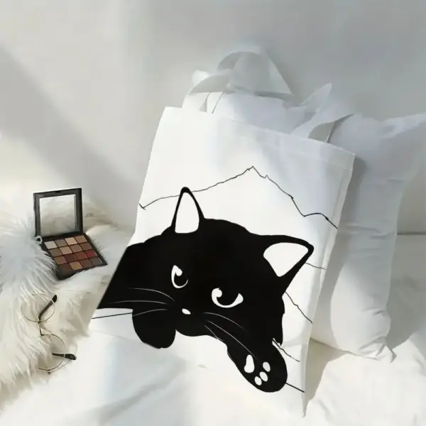 Geschenke für Katzenliebhaber: Stofftasche mit Katzenmotiv