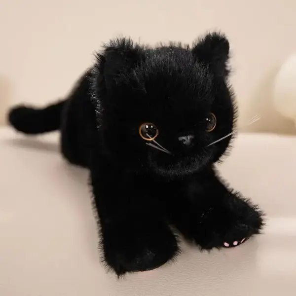 Geschenke für Katzenliebhaber: Plüschkatzen liegend, naturnah – Bild 8