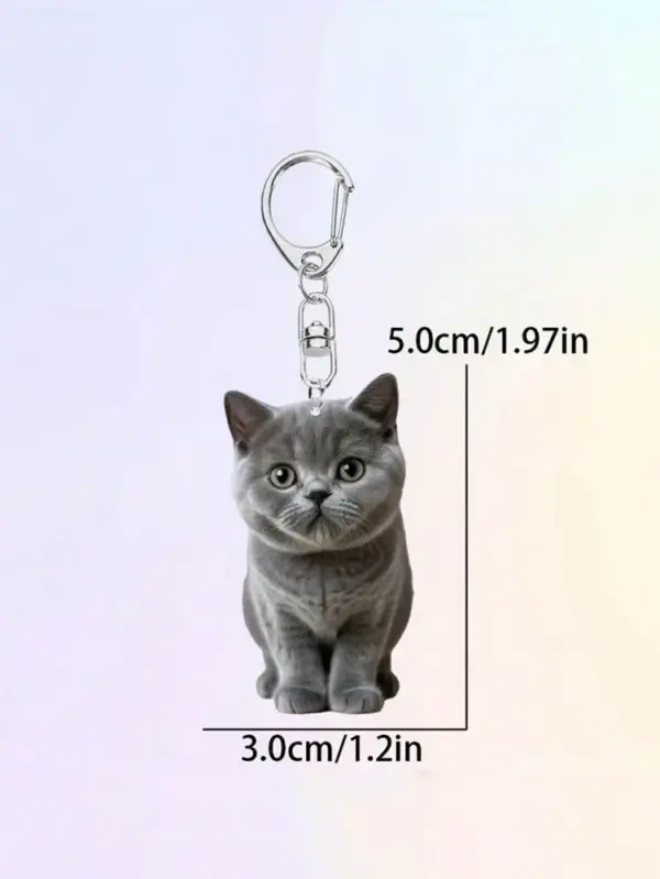Geschenke für Katzenliebhaber: Schlüsselanhänger Katze, flach – Bild 7