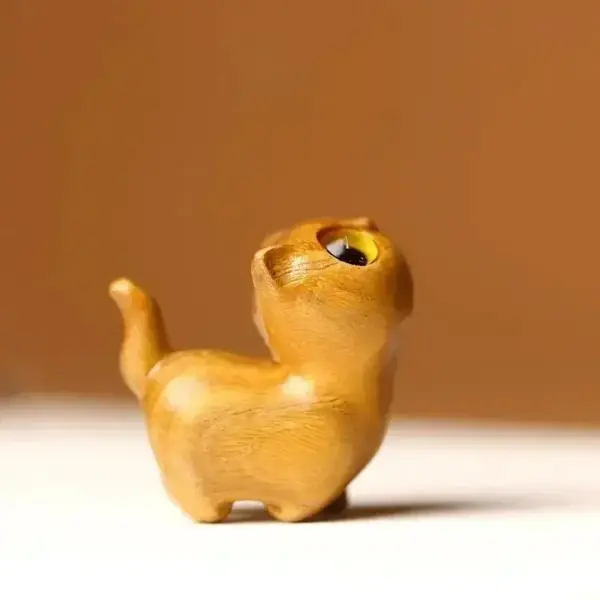 Geschenke für Katzenliebhaber: Holzkatze mit großen Augen – Bild 11