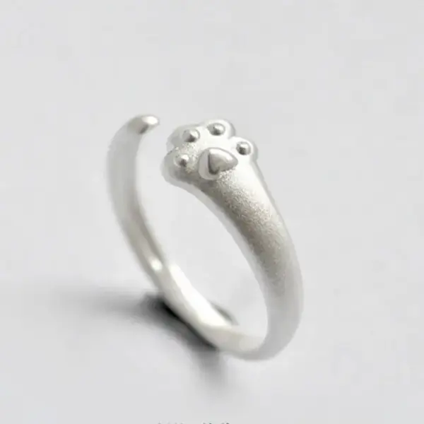 Geschenk für Katzenliebhaber: Katzenring Damen, Silber – Bild 21