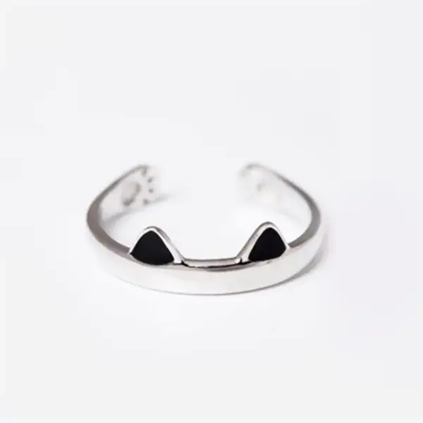 Geschenk für Katzenliebhaber: Katzenring Damen, Silber – Bild 22