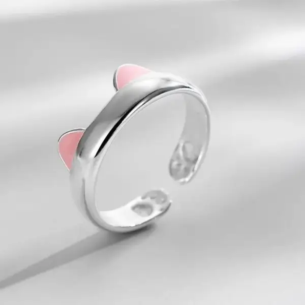 Geschenk für Katzenliebhaber: Katzenring Damen, Silber – Bild 23